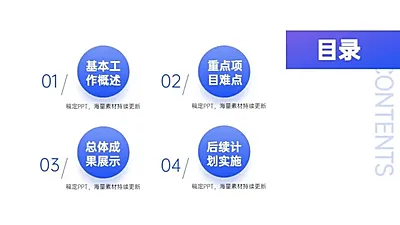 并列关系4项PPT图文页