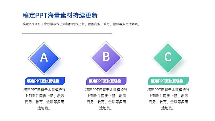 并列关系3项PPT图文页