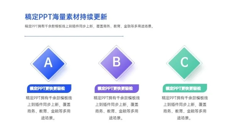 并列关系3项PPT图文页预览效果