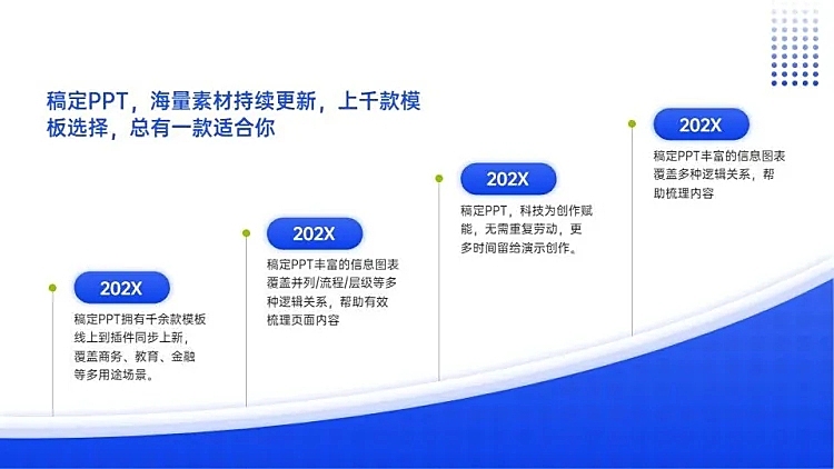 递进关系4项PPT图文页