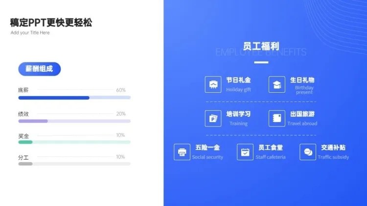 并列关系2项PPT图文页预览效果