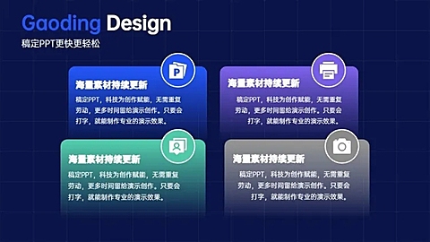 并列关系4项PPT图文页