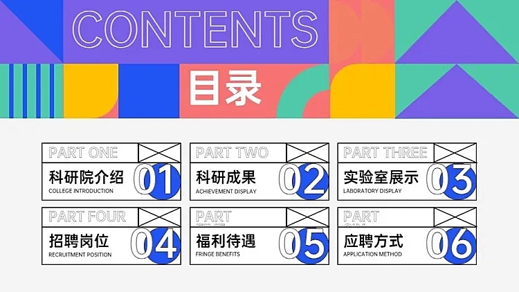 并列关系6项PPT图文页