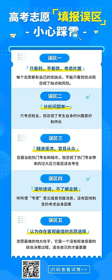 高考热点话题高考志愿填报排版长图海报
