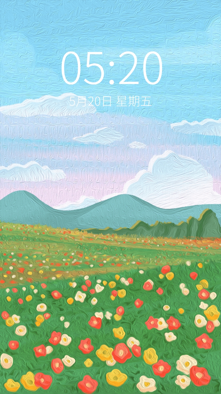 点击进入编辑 油画风唯美风景手机壁纸预览效果