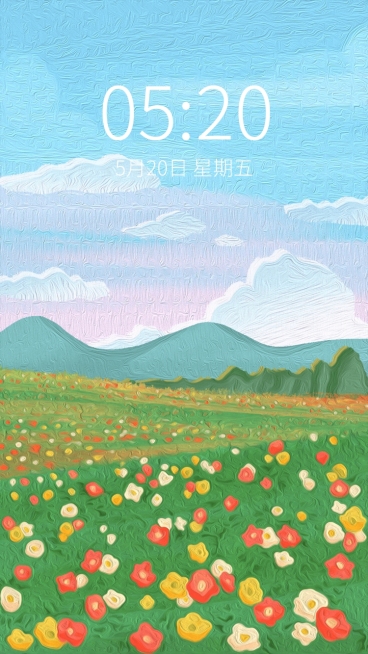 油画风唯美风景手机壁纸预览效果