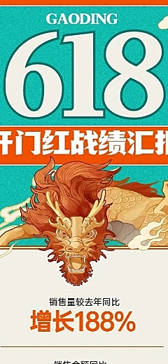 618企业销售战报喜报长图海报