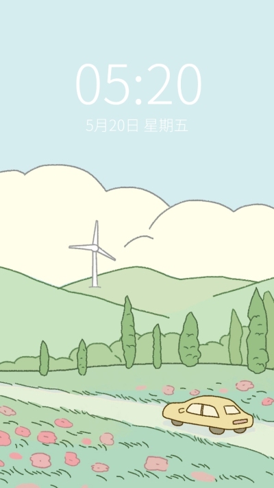 动漫风插画唯美手机壁纸