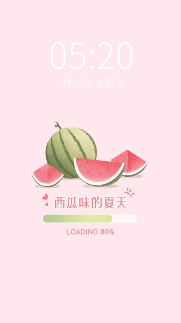夏季清爽可爱风水果手机壁纸预览效果