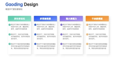 并列关系4项PPT图文页