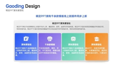 并列关系4项PPT图文页