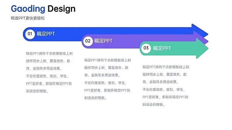 并列关系3项PPT图文页