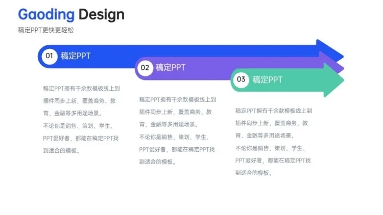并列关系3项PPT图文页预览效果