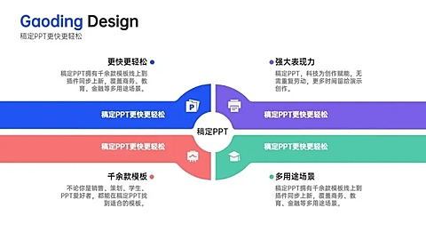 并列关系4项PPT图文页