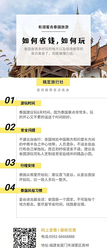 国外游旅游攻略长图海报