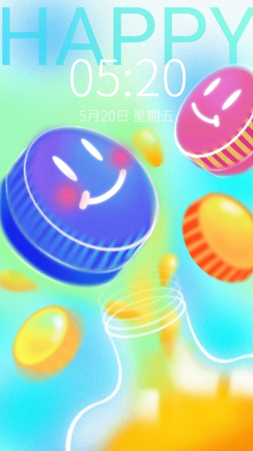 弥散风夏季清爽多巴胺手机壁纸预览效果