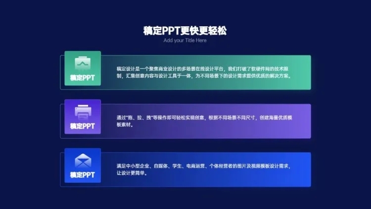 并列关系3项PPT图文页预览效果