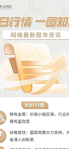 金融保险股票股市行情解读长图海报