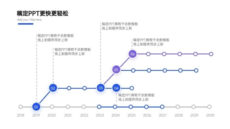 递进关系多项PPT图文页预览效果