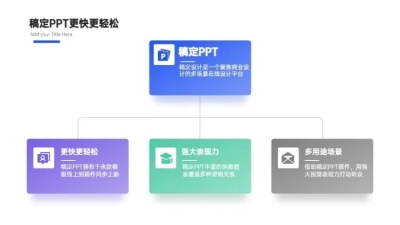 流程关系3项PPT图文页