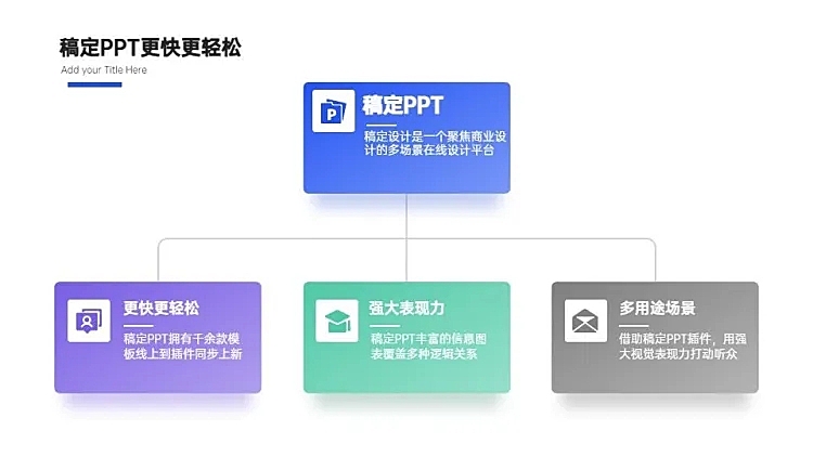流程关系3项PPT图文页