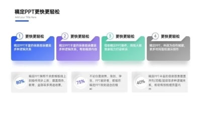 并列关系4项PPT图文页