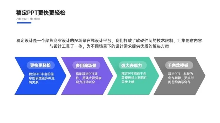 递进关系并列关系4项PPT图文页预览效果