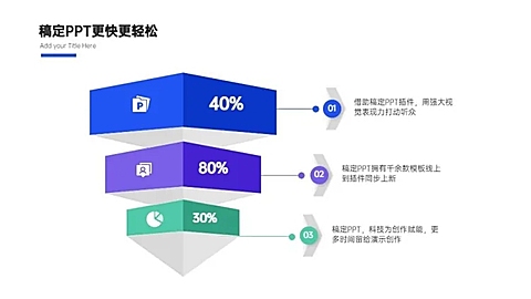 层级关系3项PPT图文页