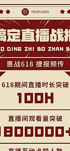 618企业销售战报喜报长图海报