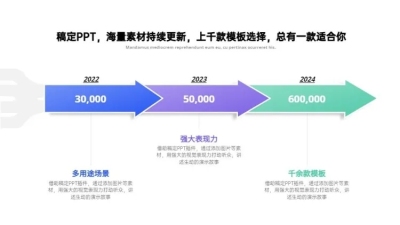 流程关系递进关系3项PPT图文页