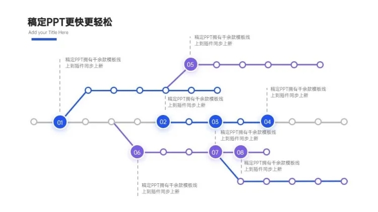 递进关系多项PPT图文页预览效果