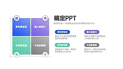 并列关系4项PPT图文页