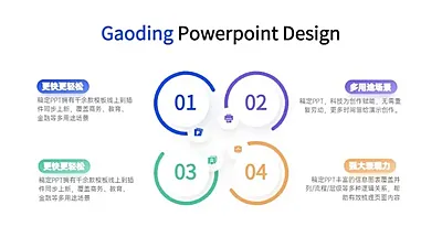 并列关系4项PPT图文页