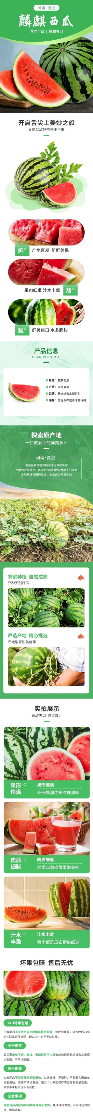 夏上新食品西瓜详情页预览效果