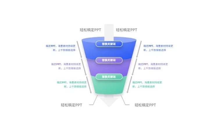 层级关系流程关系3项PPT图文页预览效果