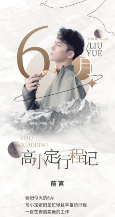 时尚简约风明星应援行程记录长图
