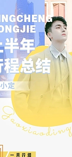 简约唯美风明星行程记录应援长图
