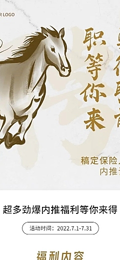 金融保险求职招聘方案介绍宣传长图海报