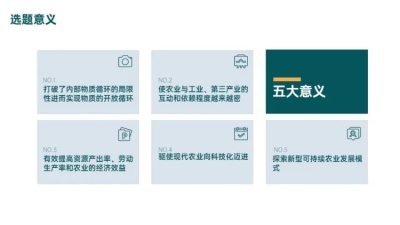 并列关系5项PPT图文页