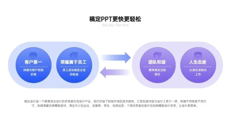 对比关系PPT图文页预览效果