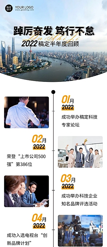 企业上半年大事记企业历程年度回顾文章长图