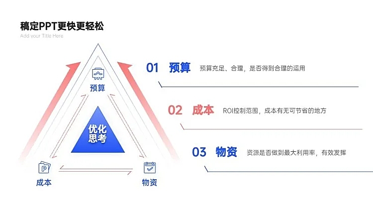 循环关系3项PPT图文页