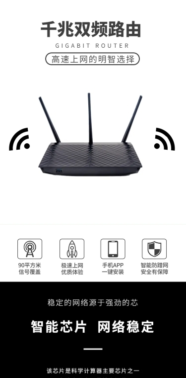 简约数码配件路由器详情页