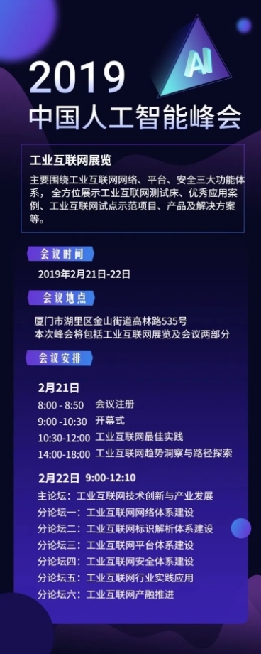 中国人工智能科技峰会长图海报预览效果