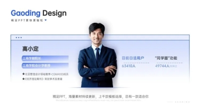 并列关系1项PPT图文页