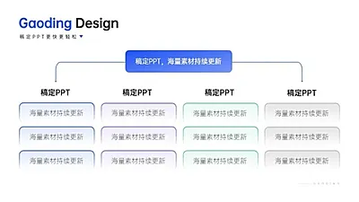 层级关系4项PPT图文页