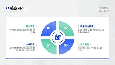 并列关系4项PPT图文页