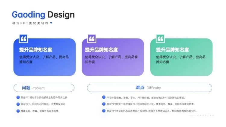 关联关系3项PPT图文页预览效果