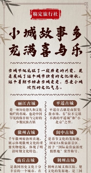 旅行社中国风创意项目介绍营销长图