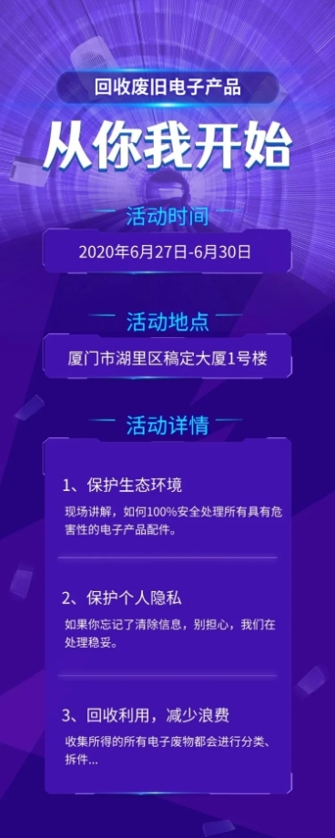 回收电子/科技风/长图海报预览效果